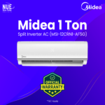 Latest model Midea Inverter 1 ton official ac in Bangladesh.