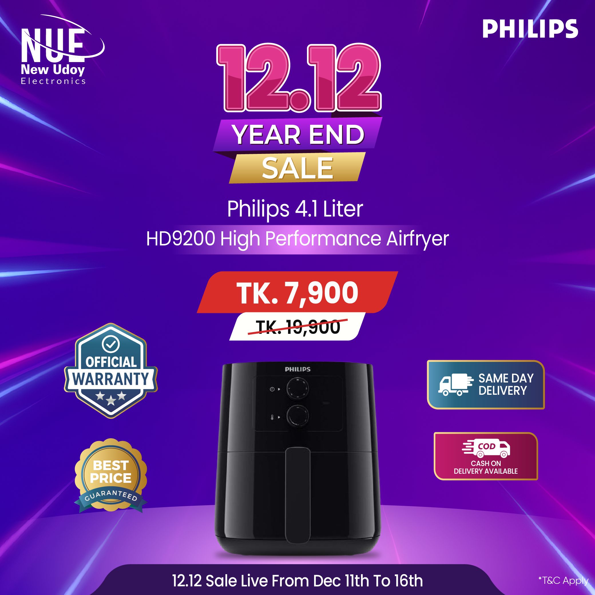 13 Philips (4.1 liter) HD9200 High Performance Air fryer official warranty - Image 1