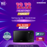 Samsung official MS23K3513AK/D2 23L Quick Defrost Microwave Oven