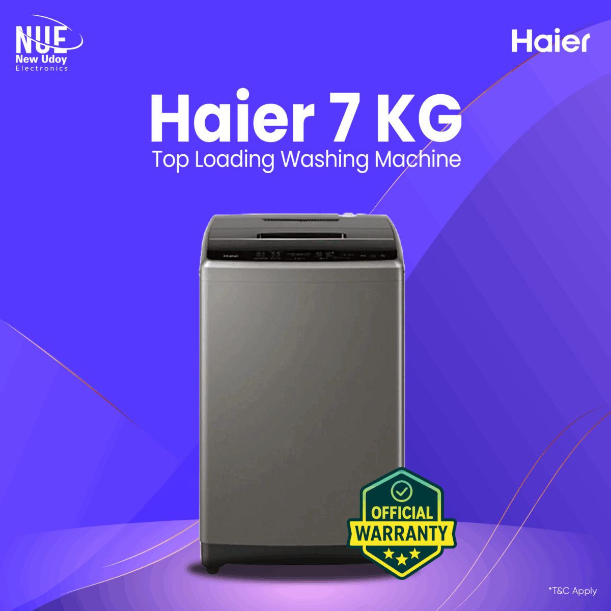 Haier official HWM70-1269S5 7Kg Fully Automatic Washing Machine - Image 1