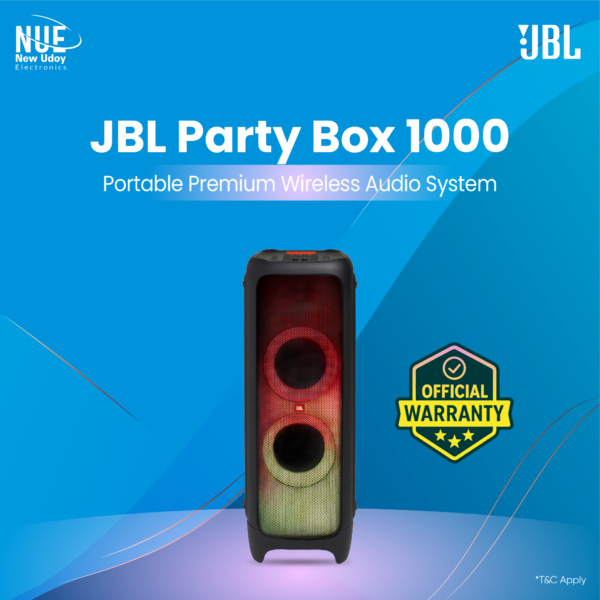 JBL PartyBox 1000 Portable Premium Wireless Audio System | Powerful Bass & Party Lights
