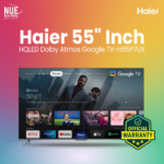 Haier 55 Inch HQLED Dolby Atmos Google TV (H55P7UX) | 4K Smart TV with Official Warranty