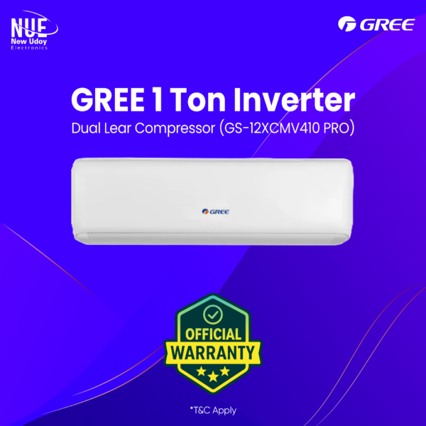 Gree GS-12XCMV410 PRO 1 Ton Inverter Official AC Dual Lear Compressor 2024