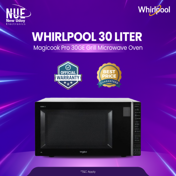 Whirlpool 30L Magicook Pro 30GE Grill Microwave Oven – Official Warranty ( NUE )