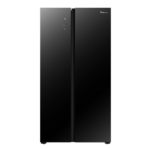 Hisense official 566 Ltr Glass Door Side by Side Refrigerator- RS67W4NV-(Black)