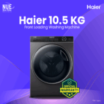 Haier HWD105-B14959S8U1 Washer Dryer: ১০.৫/৭ কেজি AI Direct Motion ইনভার্টার, ওয়াইফাই এবং স্টিম ওয়াশ