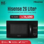Hisense 26L H26MOBS5HG Grill Microwave Oven with Grey Cavity Official warranty By Fair Electronics