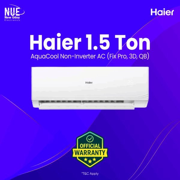 Haier official warranty 1.5 Ton Non-Inverter AC HSU-18AQUACOOL