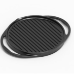 Cast Iron Fry pan Grill Pan, 24 cm, Induction Friendly, Black