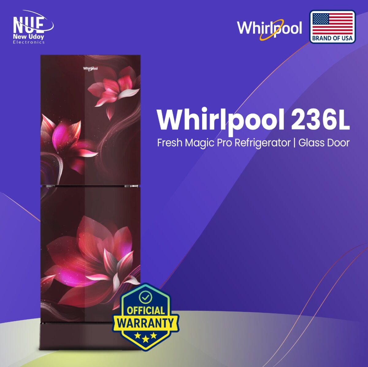 Whirlpool Florina Red Official 236 Liter Fresh Magic Pro Refrigerator - Image 1