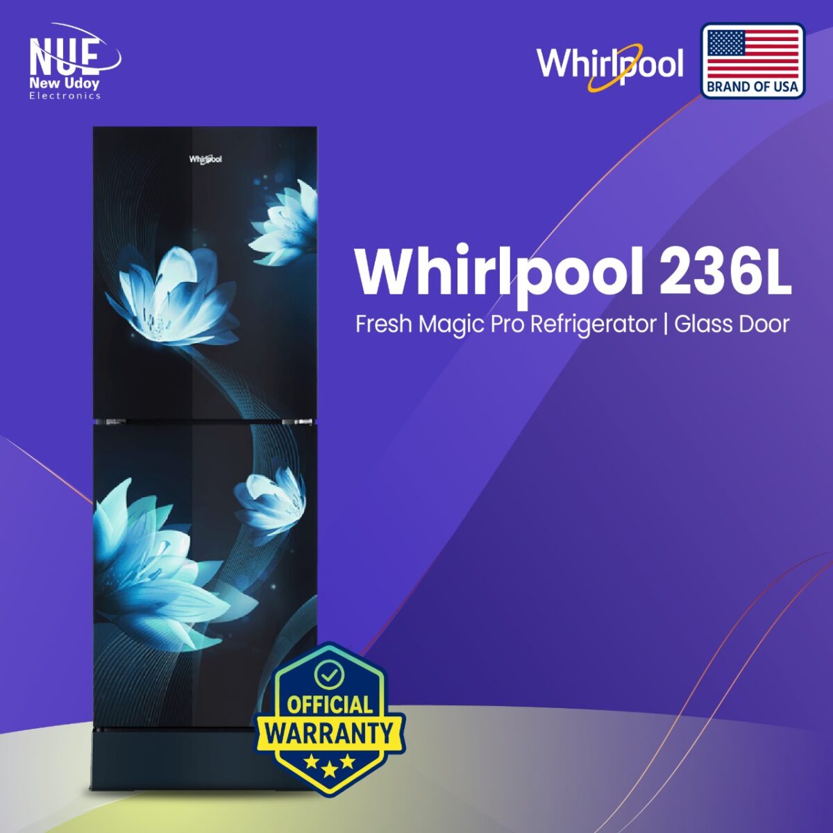 Whirlpool 236 Liters Florina Blue Fresh Magic Pro Refrigerator (official) - Image 1