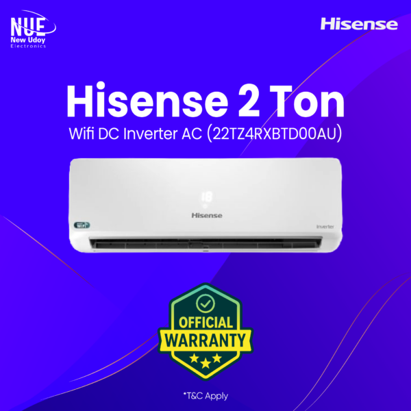 Hisense 2 Ton Official AS-22TZ4RXBTD00AU Full DC Inverter Smart Wi-Fi AC