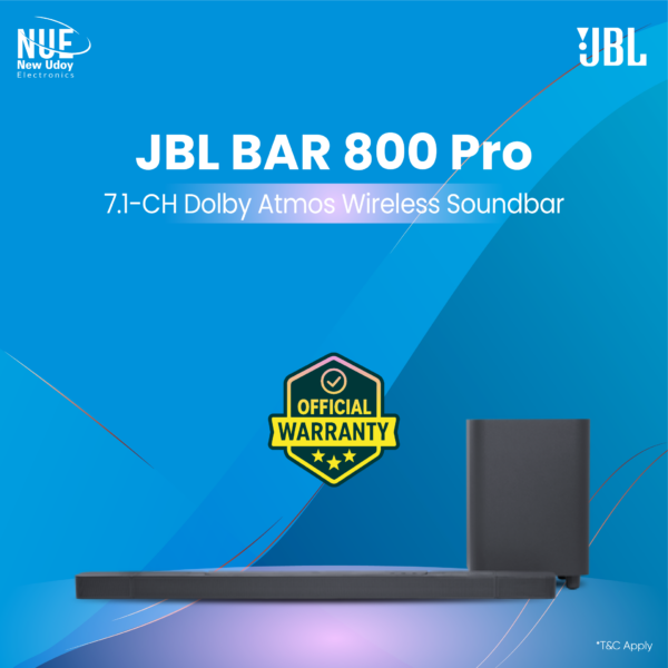 JBL Bar 800 Pro 7.1 Channel Dolby Atmos Wireless Soundbar with Detachable Speakers