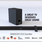 Denon 2.1-Channel DHT-S316 Wireless Bluetooth Soundbar 200Watt Japanese precision technology