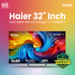 Haier 32 Inch QLED Bezel-less Google TV H32S80EFX | Official Warranty | New Udoy Electronics