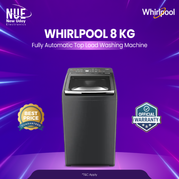 Whirlpool 8 KG Fully Automatic Top Load Washing Machine In-built Heater | Official Warranty | New Udoy Electronics