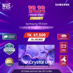 Samsung 55 Inch Smart TV- 55U8500F | Crystal 4K Display + Official Warranty Panel: 3 years Spare Parts: 3 years Home Service: 3 years