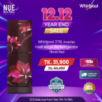 Whirlpool Official Fresh Magic Pro 278 Liter Inverter Floret Red Refrigerator