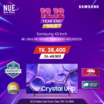 Samsung 43" 4K Ultra HD Smart Television - 43U8000F ( 2025 Edition ) Official Warranty Panel: 3 years Spare Parts: 3 years Home Service: 3 years