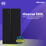 Hisense RS3G558NAB/BD3 580 Liter Side by Side Refrigerator | No-Frost | Multi Airflow | Official Warranty