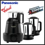 Panasonic 1200W Heavy Duty 3-in-1 Mixer Grinder, 3 Jars (MX-GE3750) Black