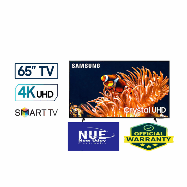 Samsung 65DU8000 65 Inch Crystal 4K UHD HDR Smart TV | Official Warranty Bangladesh | Free Home Delivery