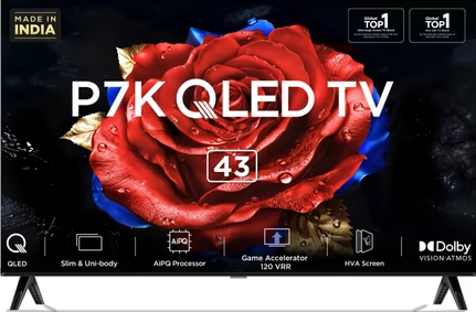 TCL 43P7K 43" 4K UHD QLED Smart Google TV (Official)
