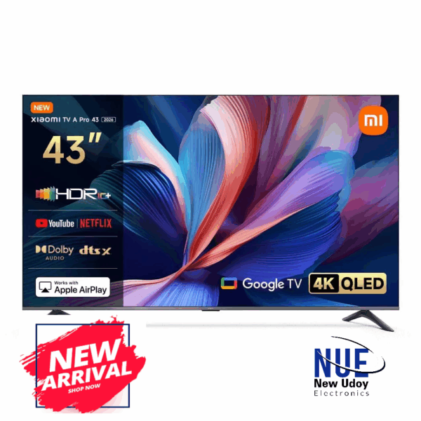 Xiaomi TV A Pro 43" QLED 4K UHD Smart Google TV (Global Version) শাওমি ৪৩ ইঞ্চি ৪কে স্মার্ট টিভি