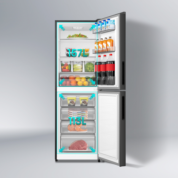 hisense_270l_inside_view_without_disp_0 Hisense 270 L Bottom Mount Freezer RB1G266NAB/BD3 official - Image 4