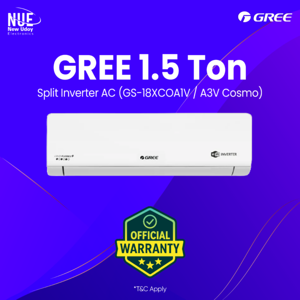 Gree Official GS-18XCOA1V / A3V Cosmo Split 1.5 Ton Inverter AC