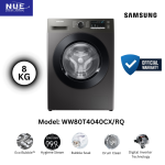 Samsung 8 KG official  WW80T4040CX-RQ Front Loading Washing Machine