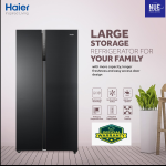 Haier HRF-622IBG 600L Side-by-Side No Frost Refrigerator (official)