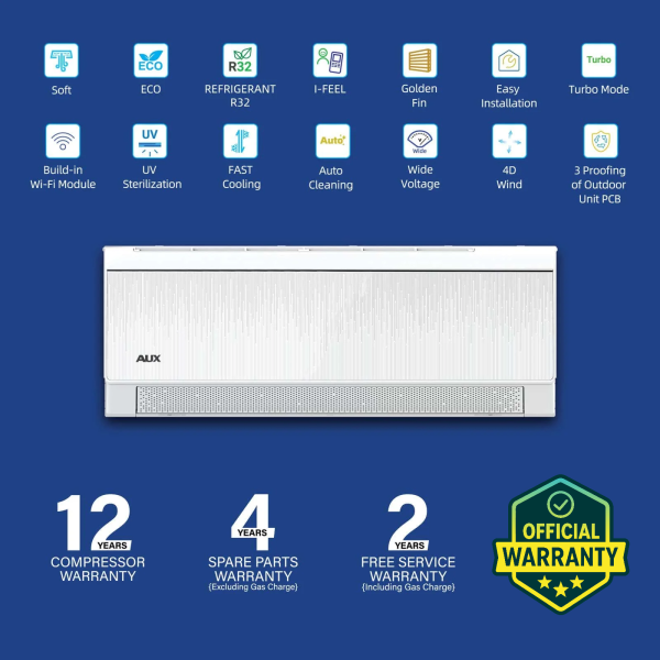 AUX CC 2 Ton WiFi Inverter Air Conditioner | Smart Control | 24000 BTU | Official