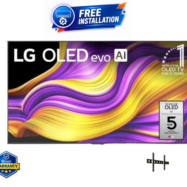 LG OLED77G5 77 Inch OLED evo AI 4K Smart TV | Gallery Design | α11 AI Processor | 165Hz |