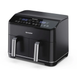 Sharp Official KF-DF80RT-K3 8 Liter Double Basket Digital Air Fryer | 1800W | Dual Zone Cooking