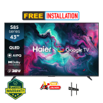 Haier Official H43S85GUX 43 Inch QLED 4K Google TV | Dolby Vision & Atmos | 2GB+32GB