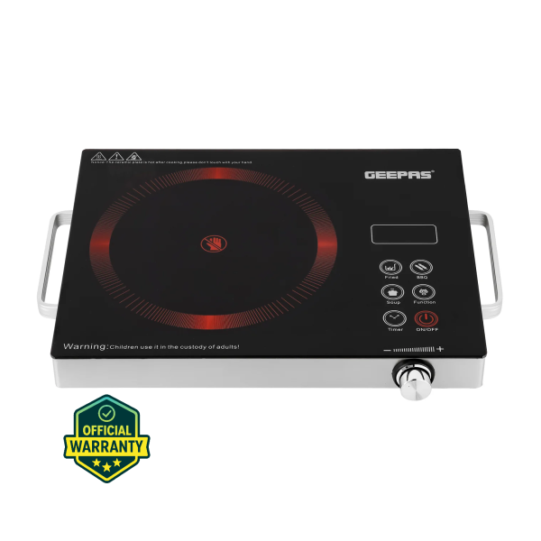 Geepas Official GIC6920 Digital Infrared Cooker 2200W | Touch Control | Ceramic Heating | 2 Years Warranty | Best Price in Bangladesh