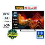Haier H43S80GFX 43 Inch QLED FHD Google TV | HDR10 | Dolby Audio | 1GB+8GB | Official